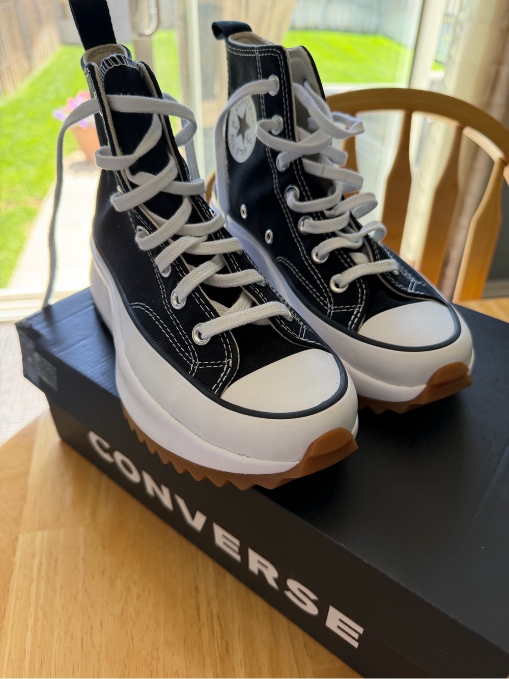 Converse Chuck Taylor Run Star Hike High Top Sneakers - Black & White